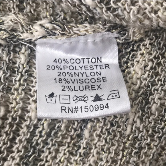 Belldini Metallic Open-Front Cardigan Size M - Picture 6 of 6